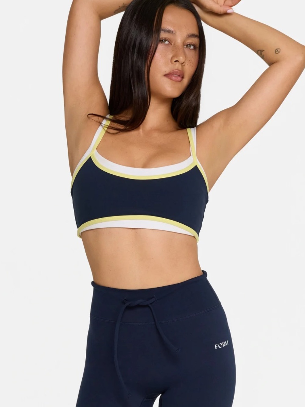 Form Navy Lemon Layered Sports Bra